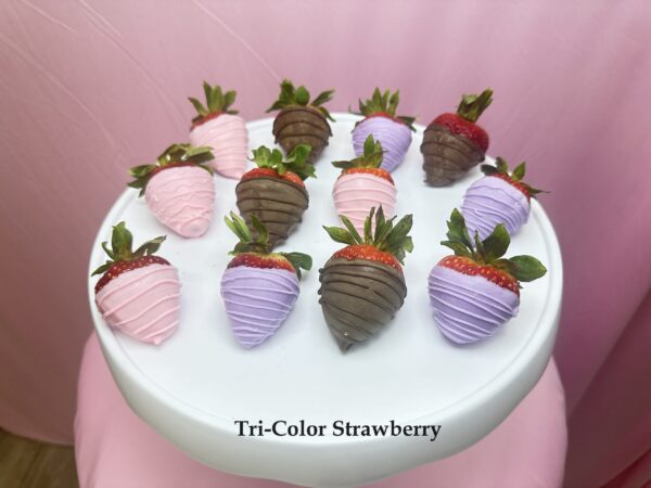 Three colored strawberry